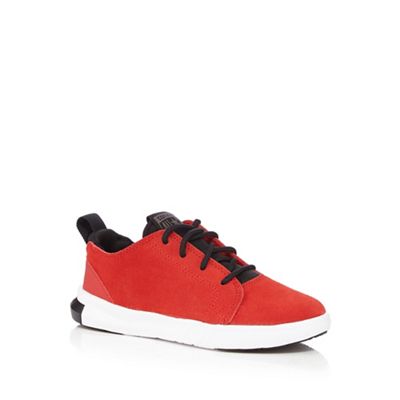 Boys' red 'Easy Ride' suede trainers